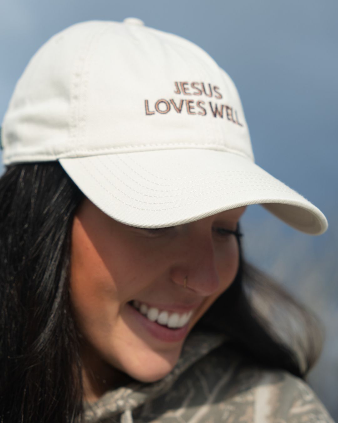 Love Well Jesus Loves Well Collegiate Baseball Hat