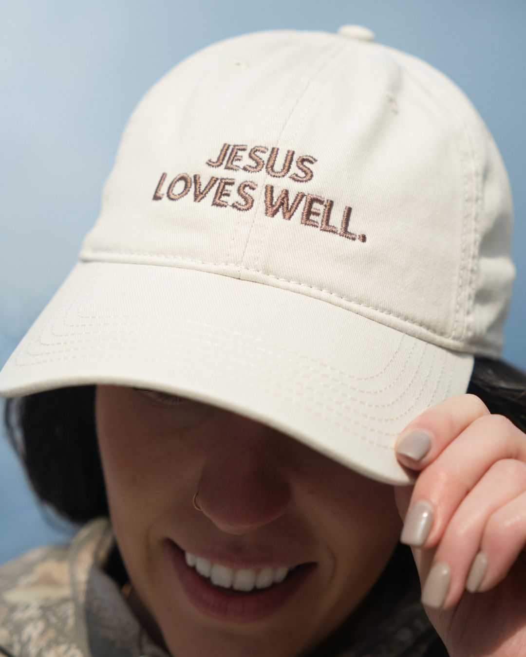 Love Well Jesus Loves Well Collegiate Baseball Hat