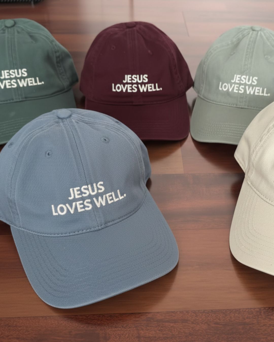 Love Well Jesus Loves Well Collegiate Baseball Hat