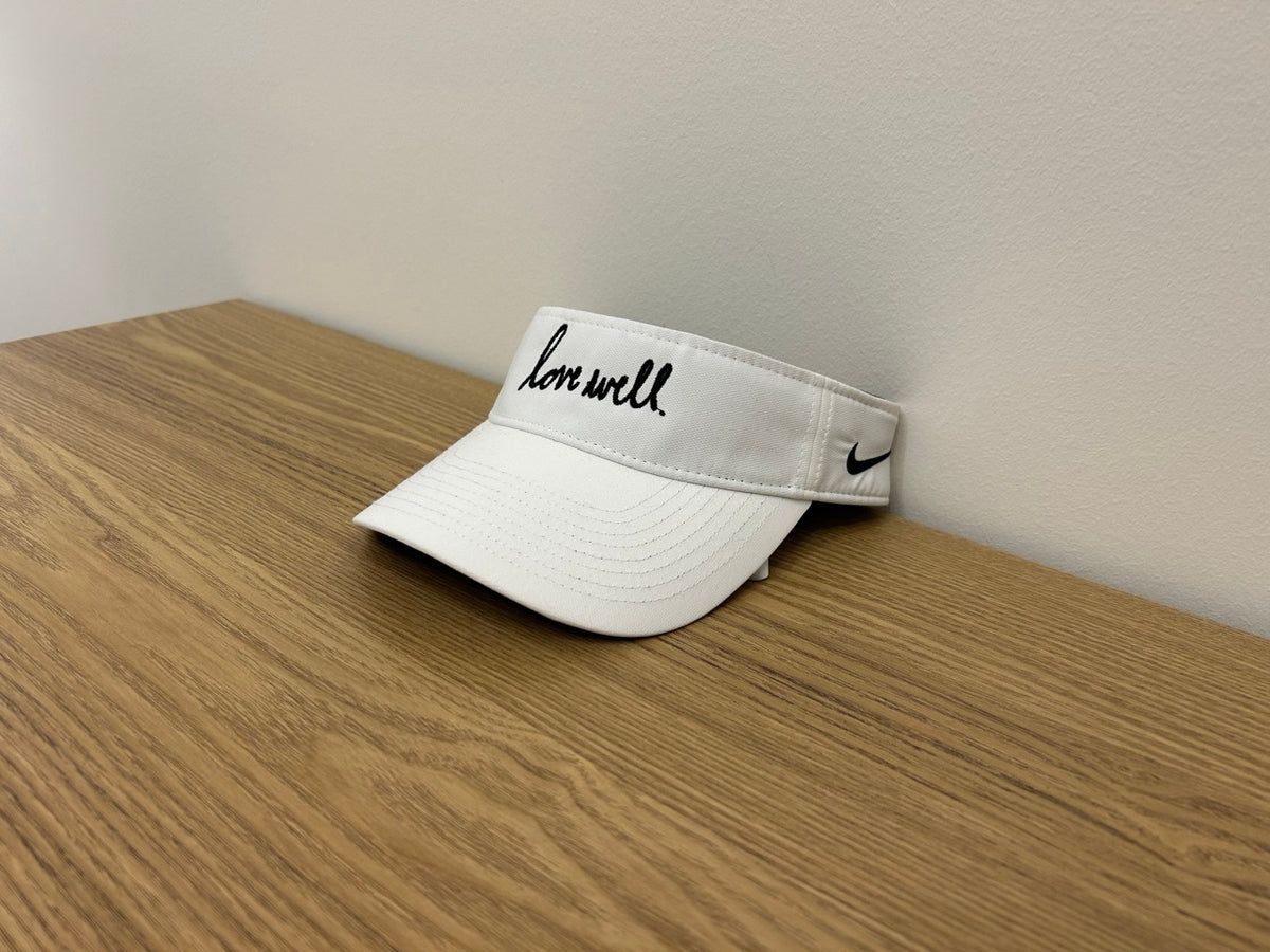 Love Well Original Script Nike Visor, side view