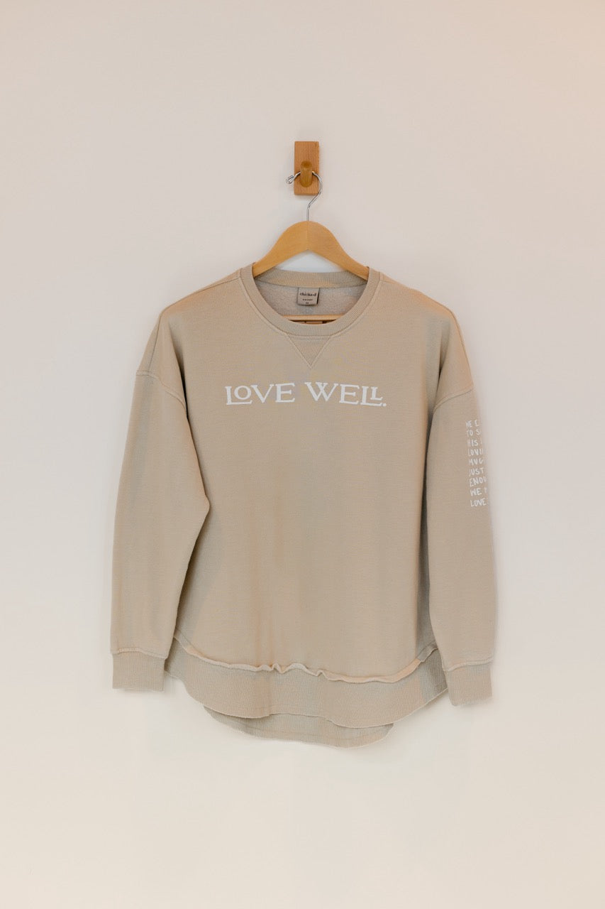 Love Well Poncho Sweatshirt in Cream