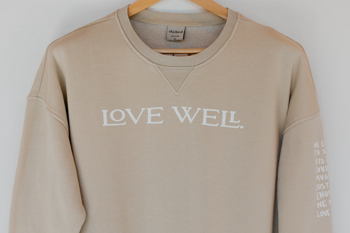 Love Well Poncho Sweatshirt in Cream