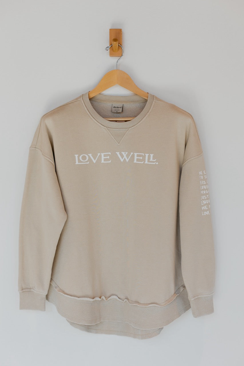 Love Well Poncho Sweatshirt in Cream