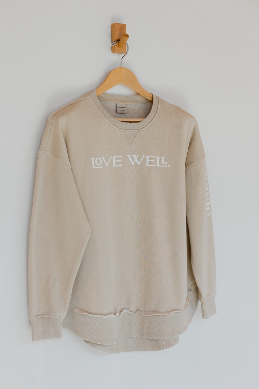 Love Well Poncho Sweatshirt in Cream