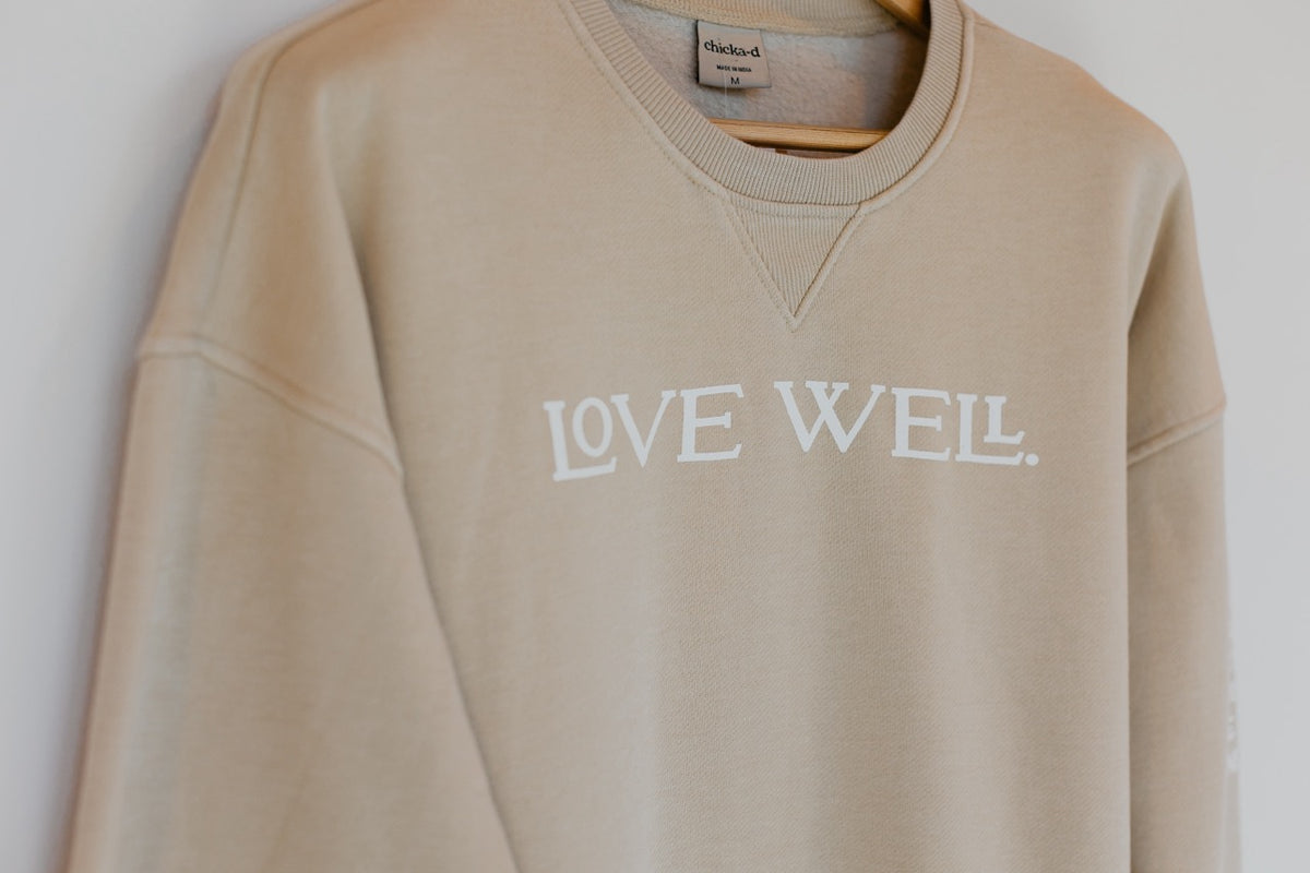 Love Well Poncho Sweatshirt in Cream