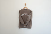 Love Well Vintage Ivy Crew Sweatshirt in Espresso