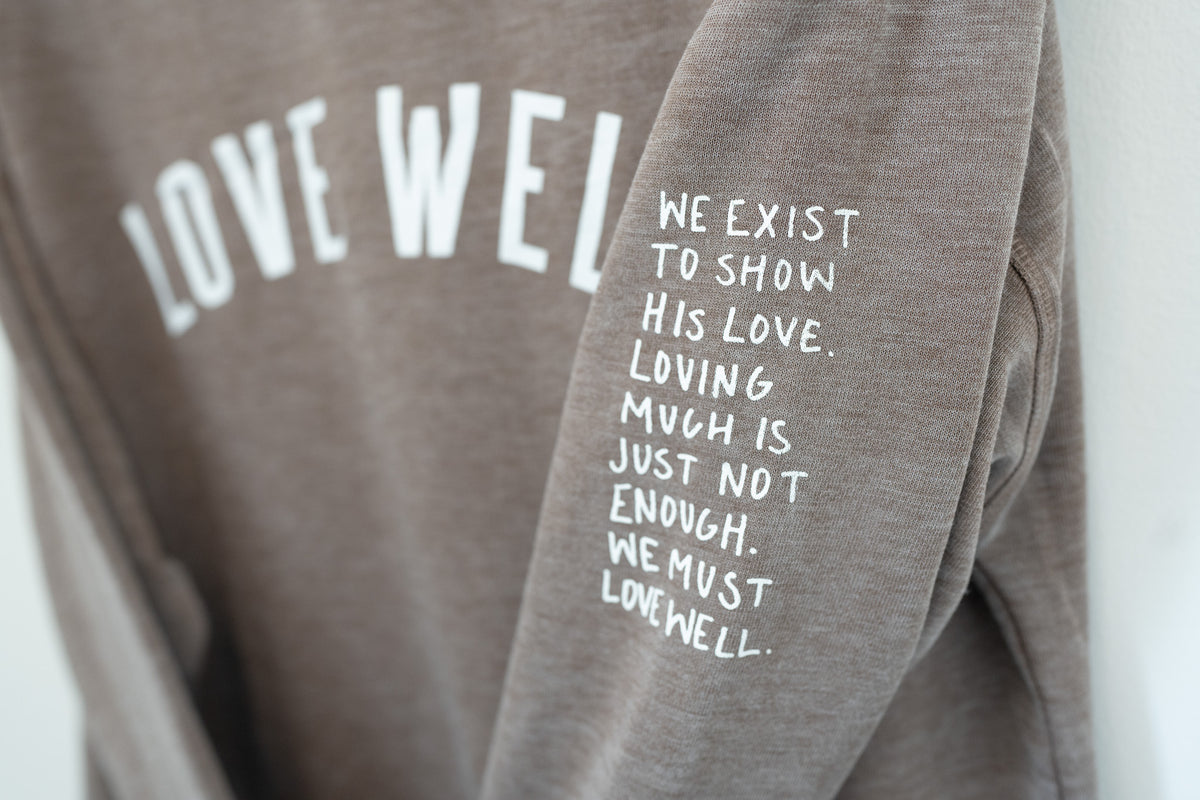 Love Well Vintage Ivy Crew Sweatshirt in Espresso
