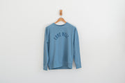 Love Well Vintage Ivy Crew Sweatshirt in Misty Blue