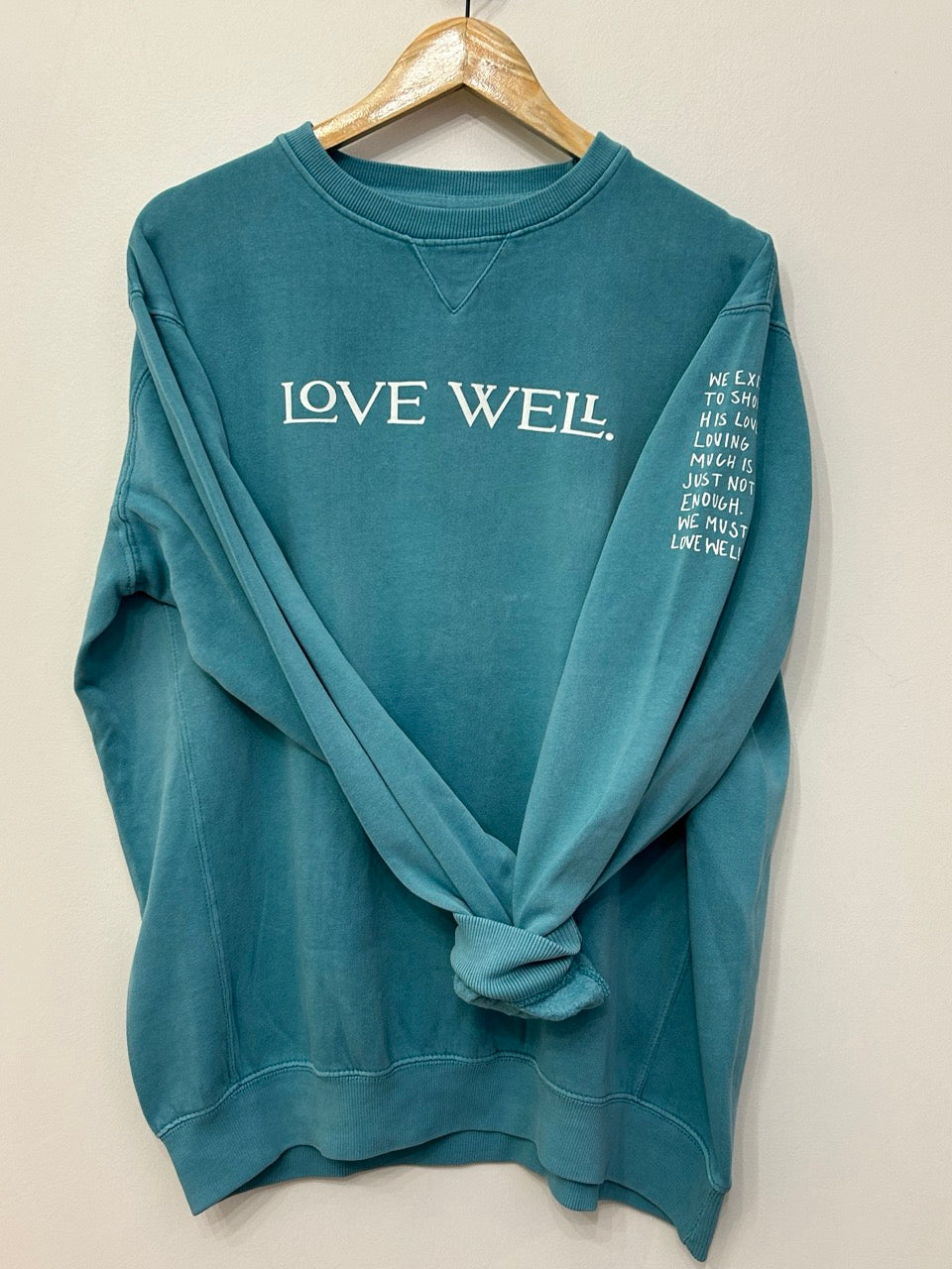 Love Well Vintage Ivy Crew Sweatshirt in Turtle Bay Green