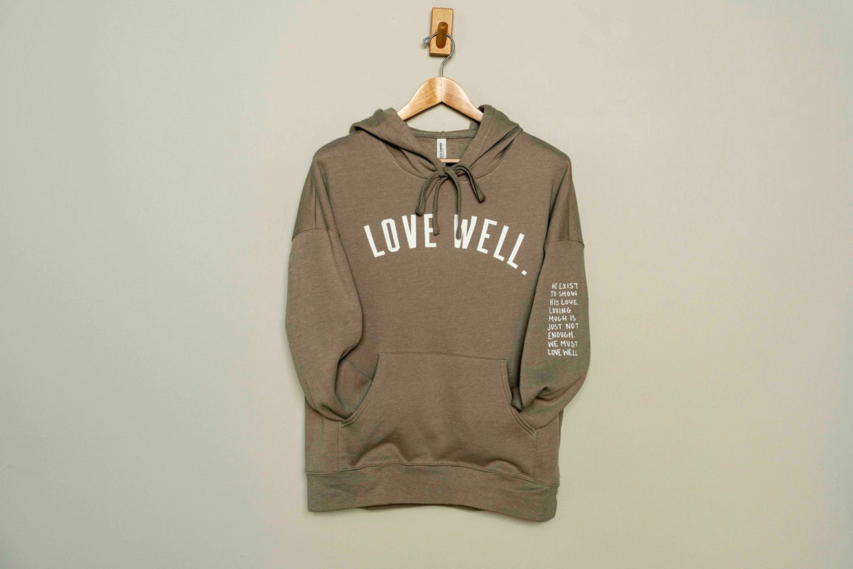 Love Well Vintage Ivy Hoodie in Heather Stone