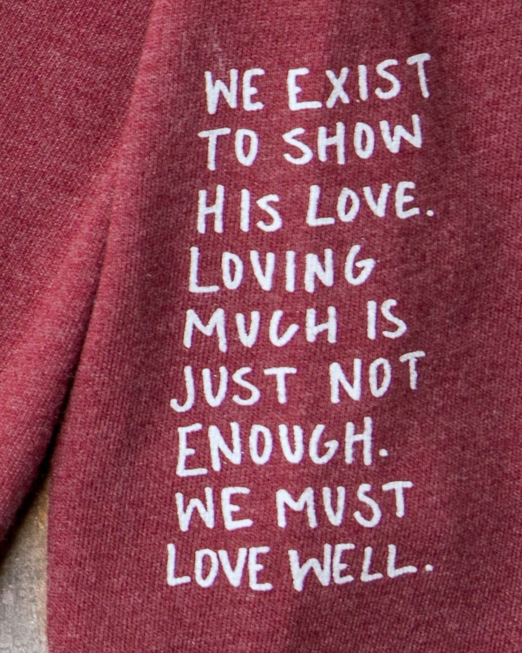 Love Well Vintage Ivy Oversized Long Sleeve Tee in Merlot