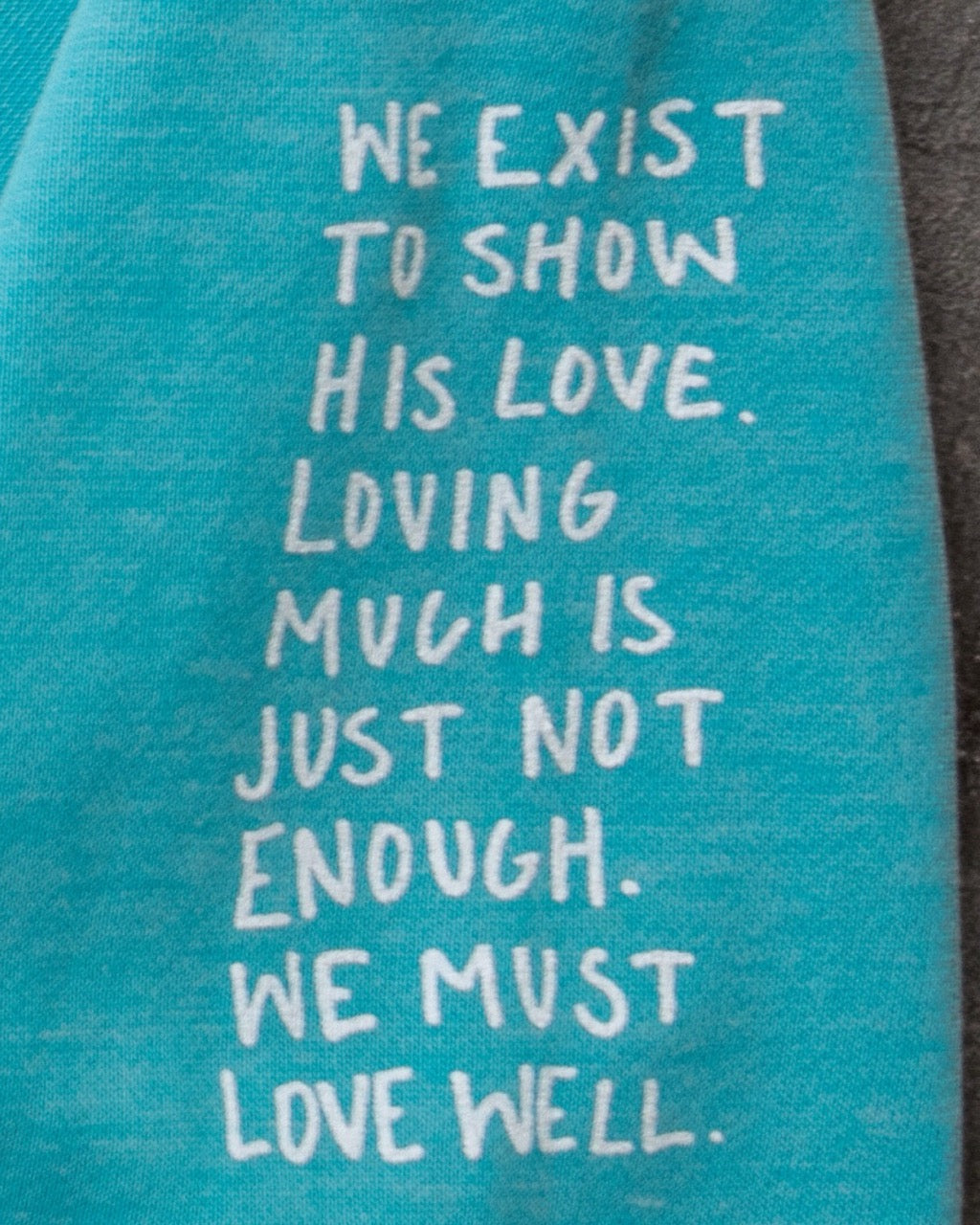 Love Well Vintage Ivy Poncho Sweatshirt in Caribbean Blue