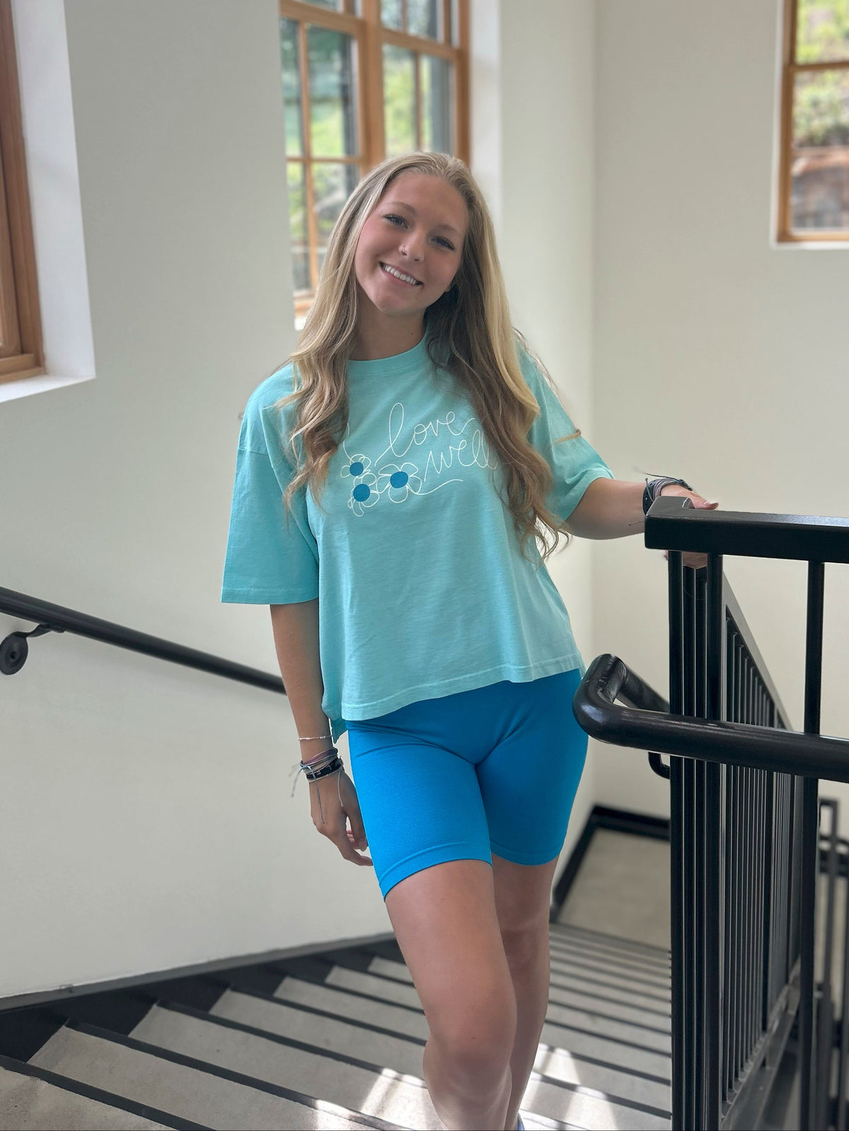 Love Well Vintage Ivy Tee in Beach Mint