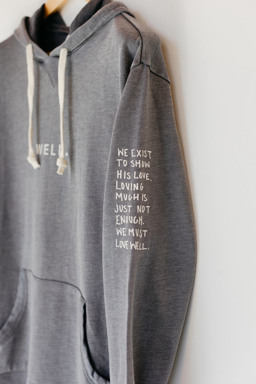 Love Well Well. Washed Hoodie in Gray