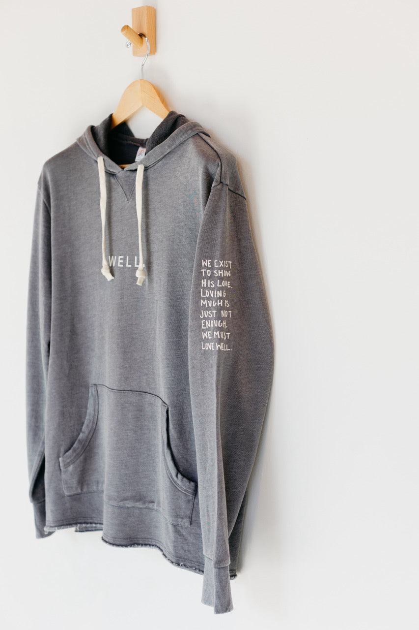 Love Well Well. Washed Hoodie in Gray