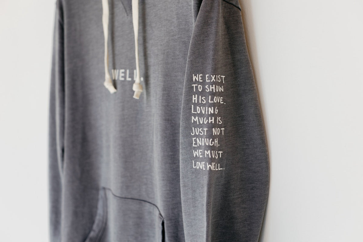 Love Well Well. Washed Hoodie in Gray