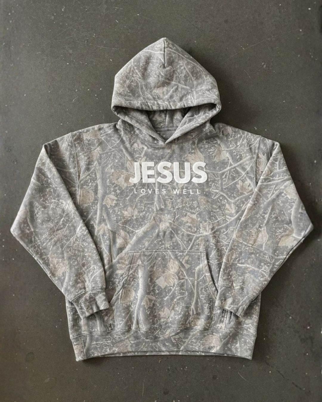 Deadwood Camo Jesus Loves Well Hoodie