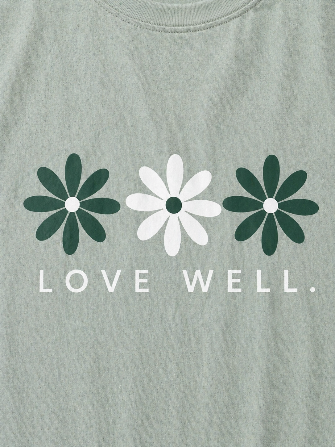 Misty Sage Flower Boho Tee